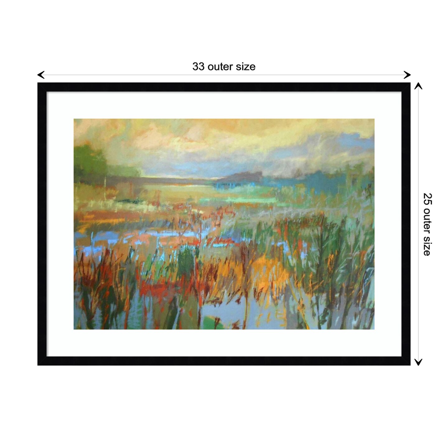Marsh in May by Jane Schmidt Wood Framed Wall Art Print Framed Art
