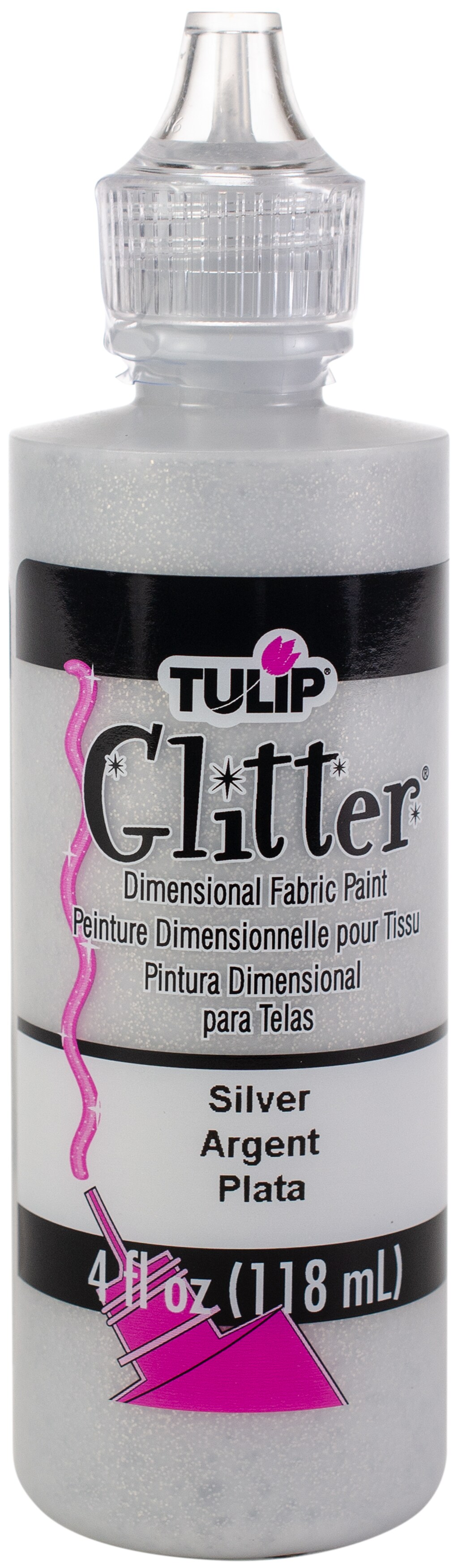 Tulip Dimensional Fabric Paint 4ozGlitter Silver Accessories Michaels
