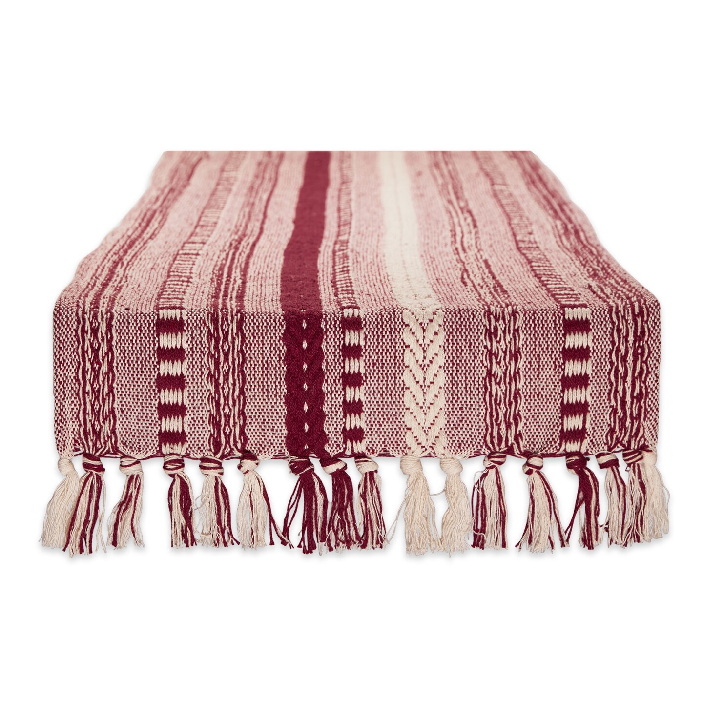 DII Wine Braided Stripe Table Runner 15x72 Michaels