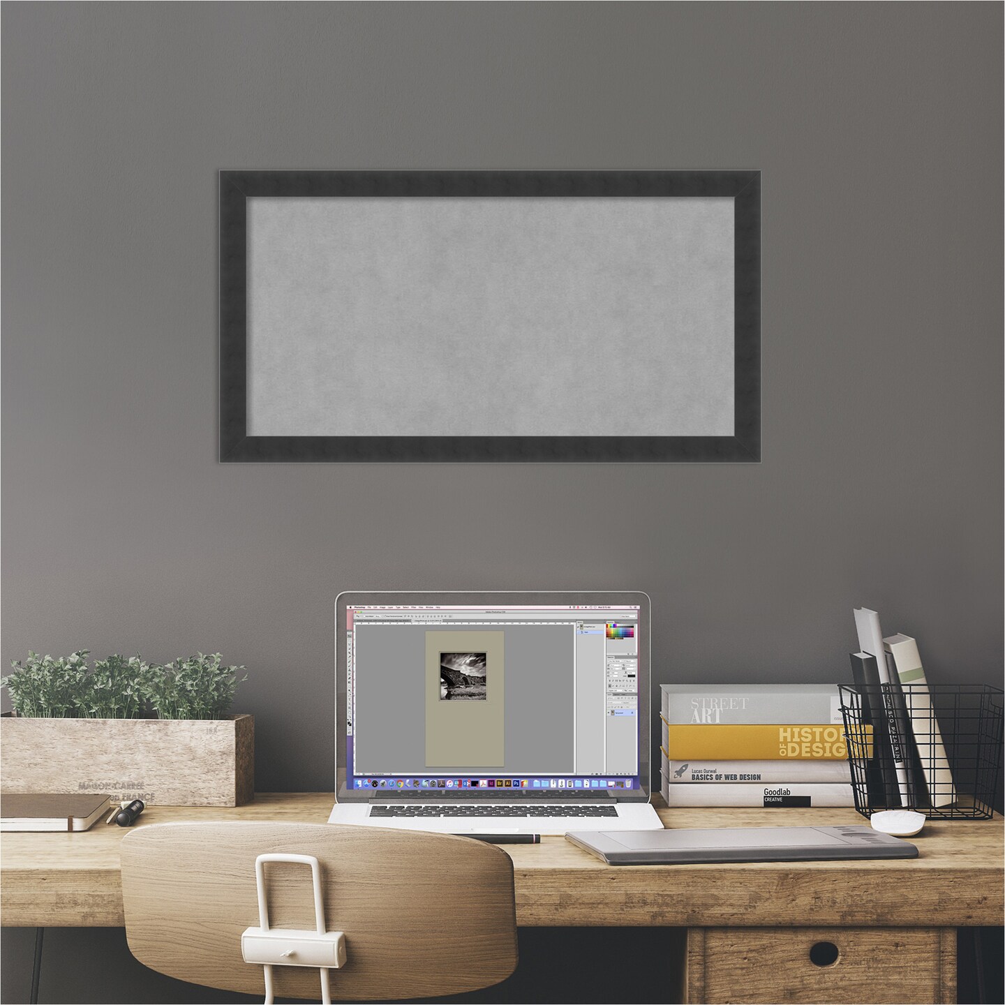 Magnetic Boards, Home Office Boards Mezzanotte Black Framed Organization Boards