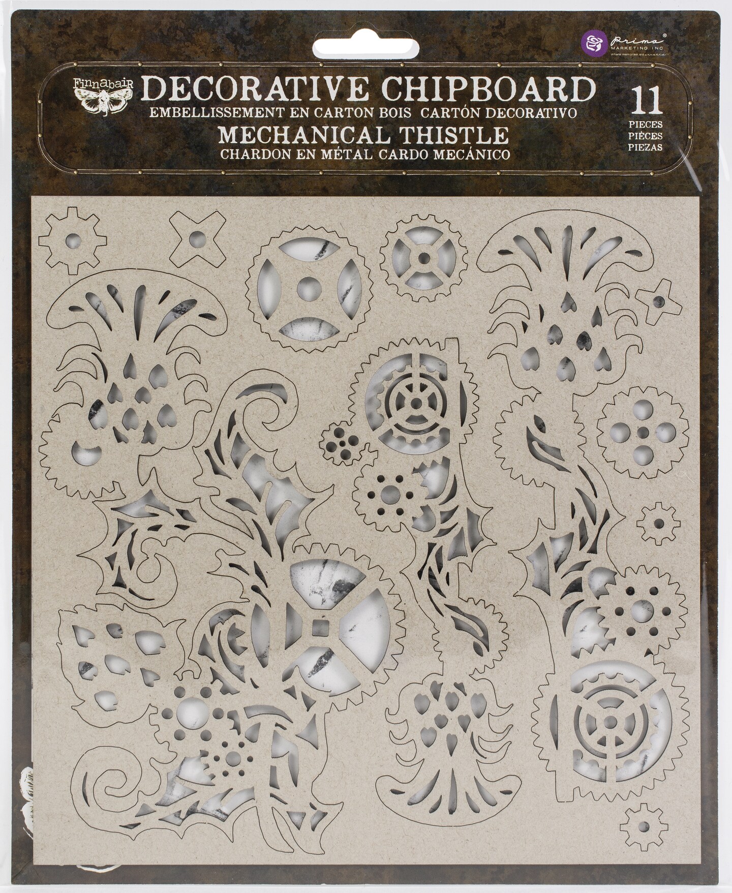 Finnabair Decorative ChipboardMechanical Thistle, 11/Pkg Accessories Michaels
