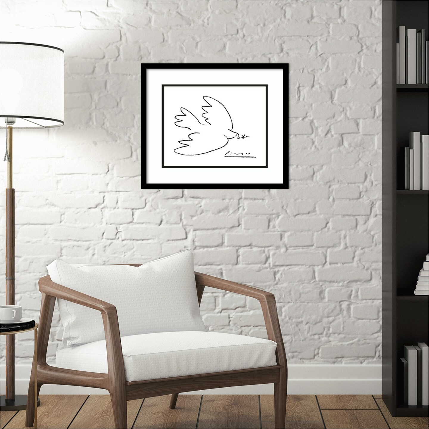 Dove of Peace by Pablo Picasso Wood Framed Wall Art Print