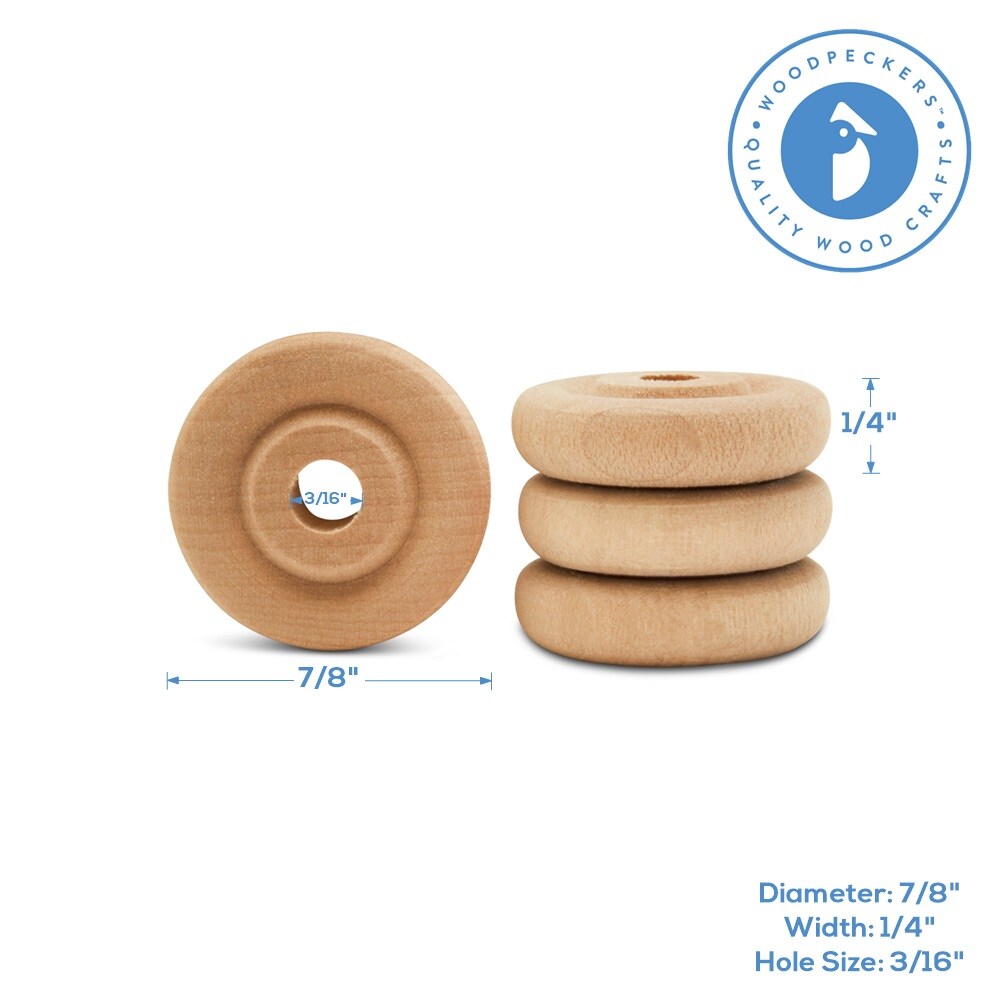 Classic Mini Wood Wheels, Multiple Sizes Available, Craft | Woodpeckers