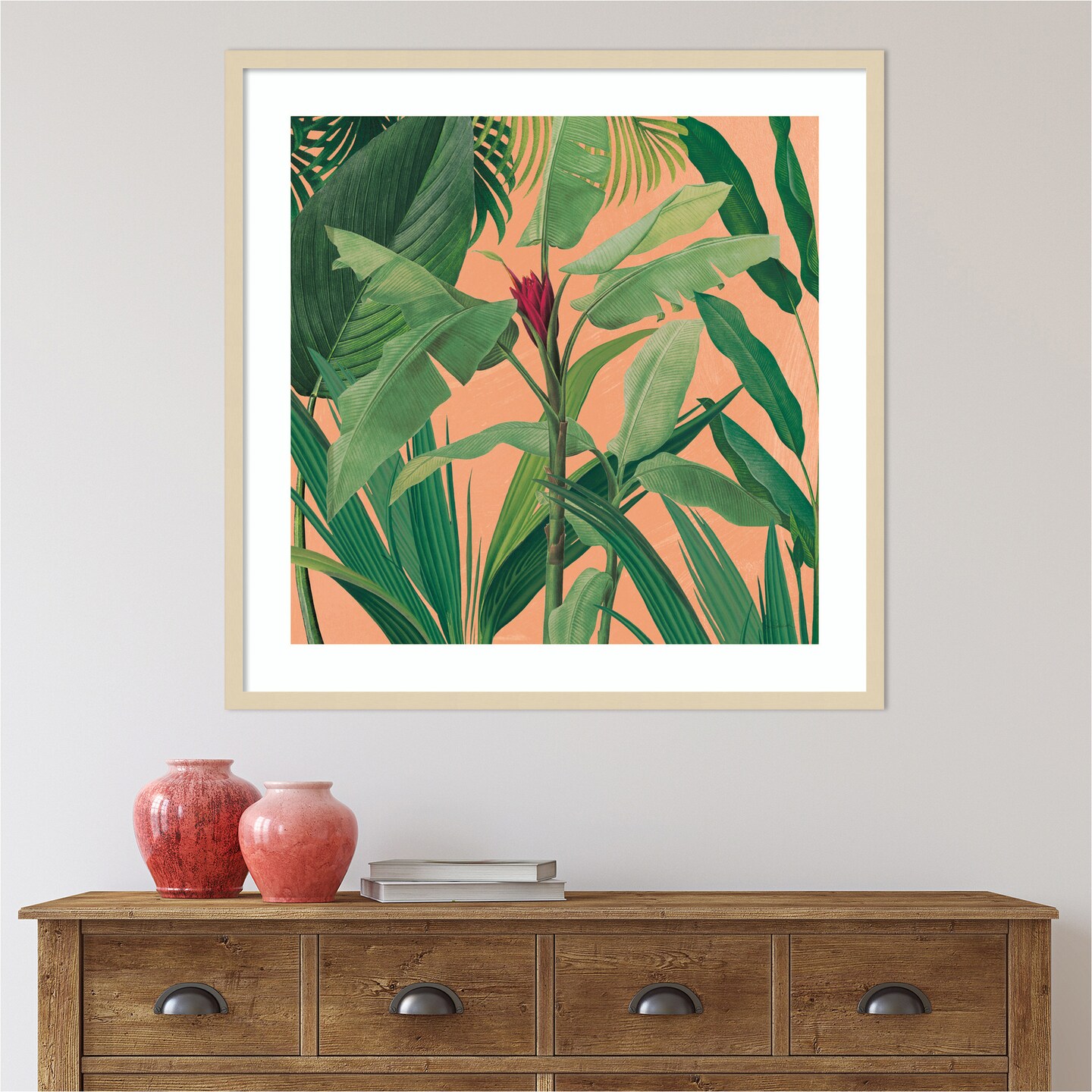 Dramatic Tropical I Boho by Sue Schlabach Wood Framed Wall Art Print ...