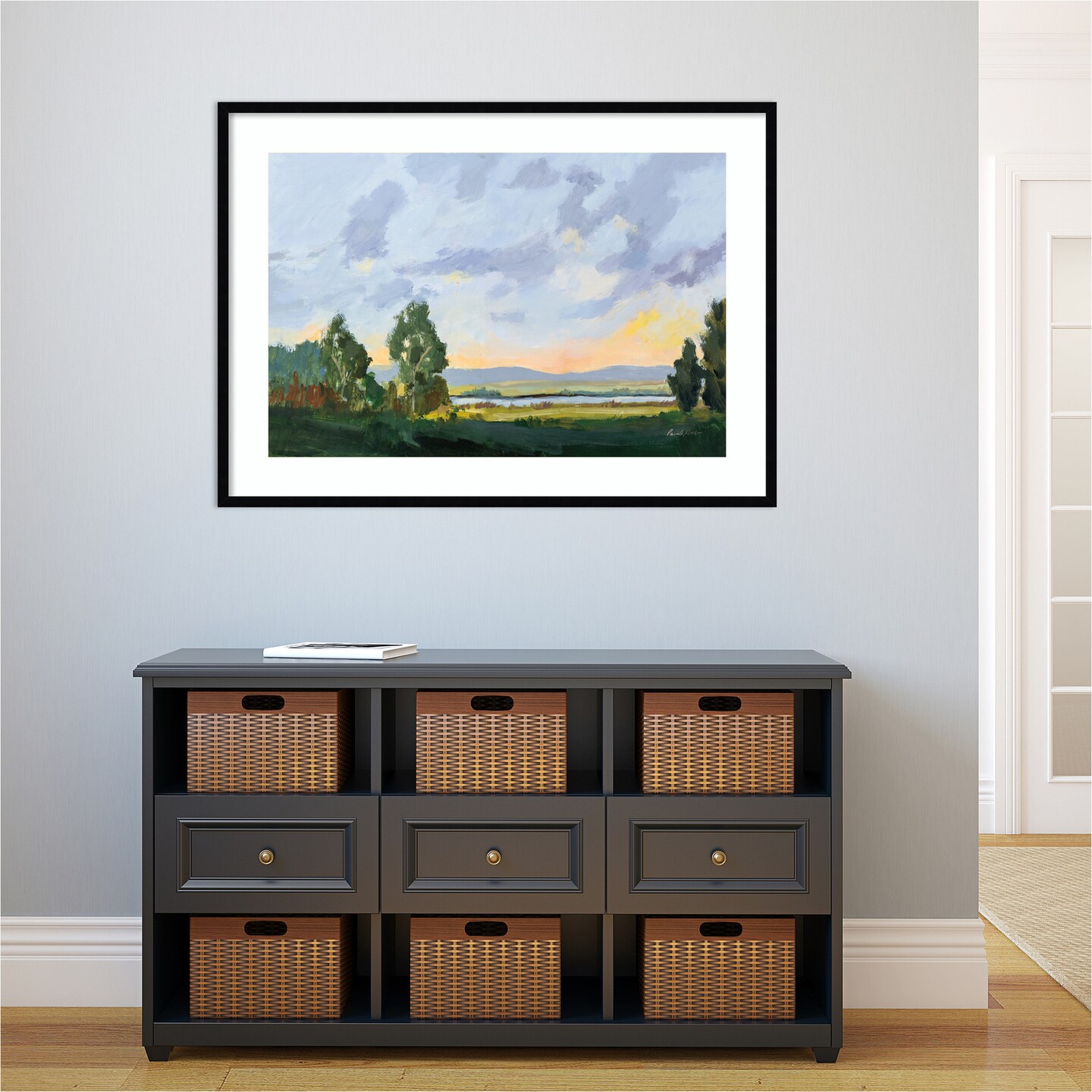 Evening Skies I by Pamela Munger Wood Framed Wall Art Print 41 in. W x 30 in. H
