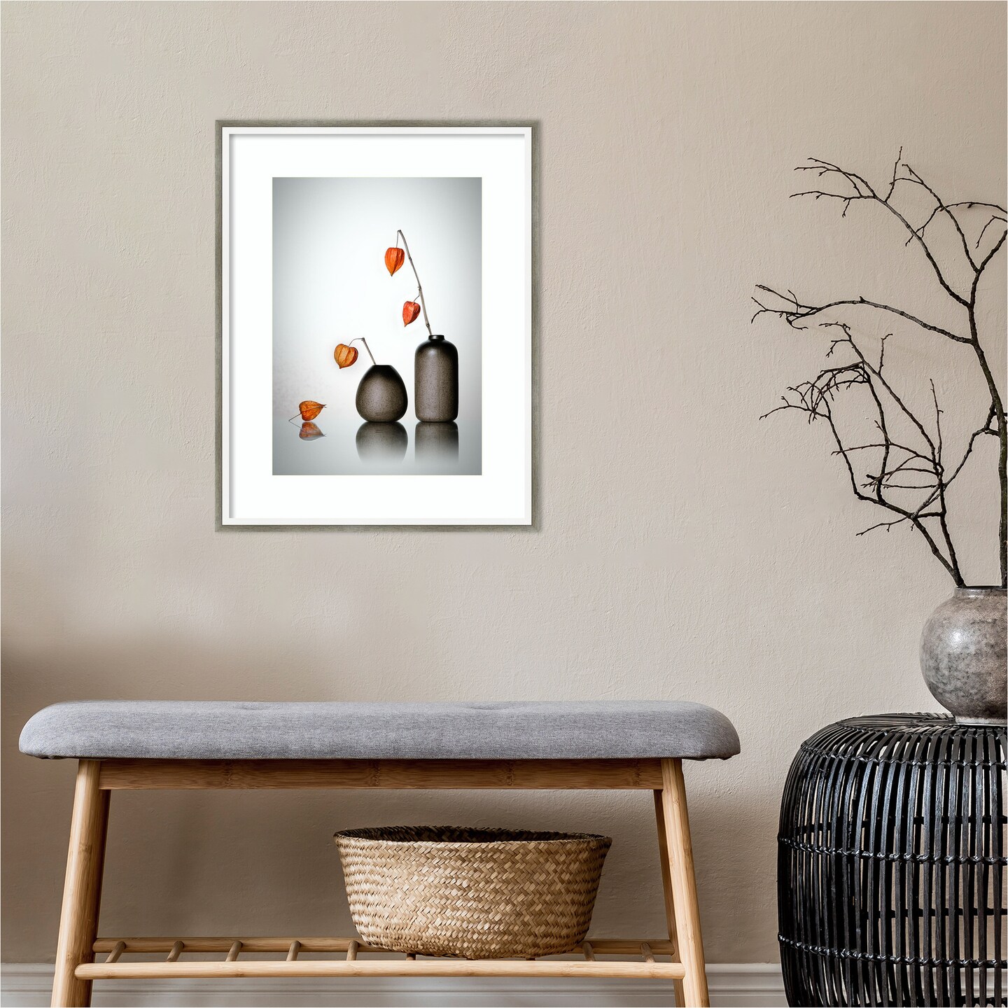 Hello by Lydia Jacobs Wood Framed Wall Art Print 18 in. W x 23 in. H