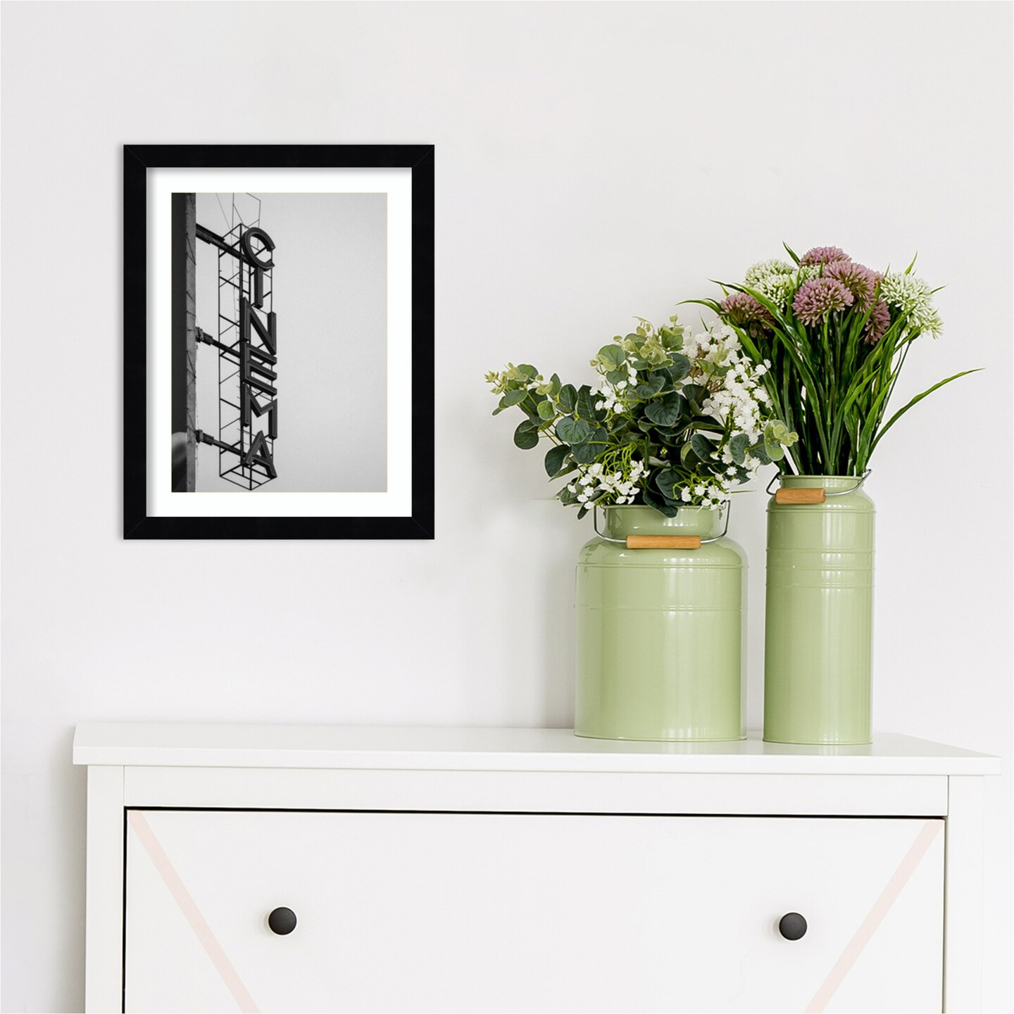 Cinema Marquee Sign by Design Fabrikken Wood Framed Wall Art Print