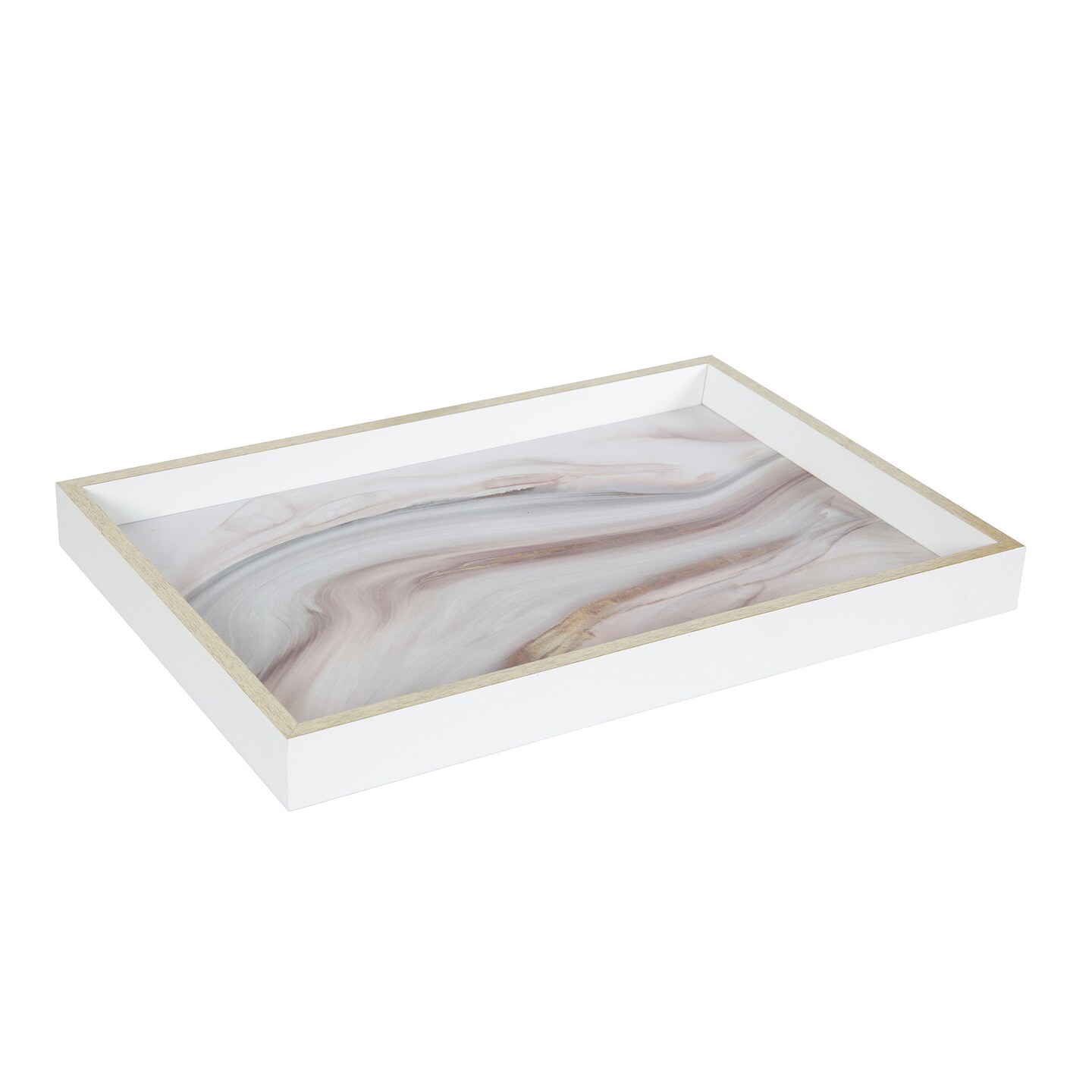 Amanti Art Decorative Wood Tray 13"x19" featuring 'Marble Water' by PI Studio by PI Studio Framed Art Print