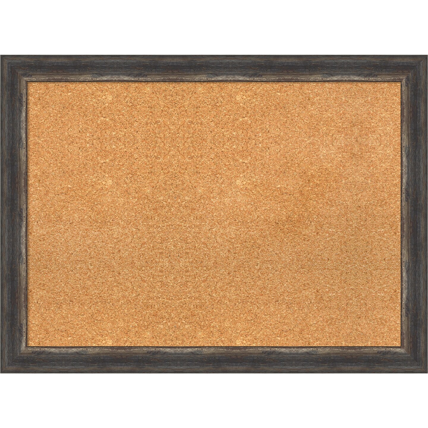 Cork Board, Bark Rustic Char Narrow Frame Bulletin Board
