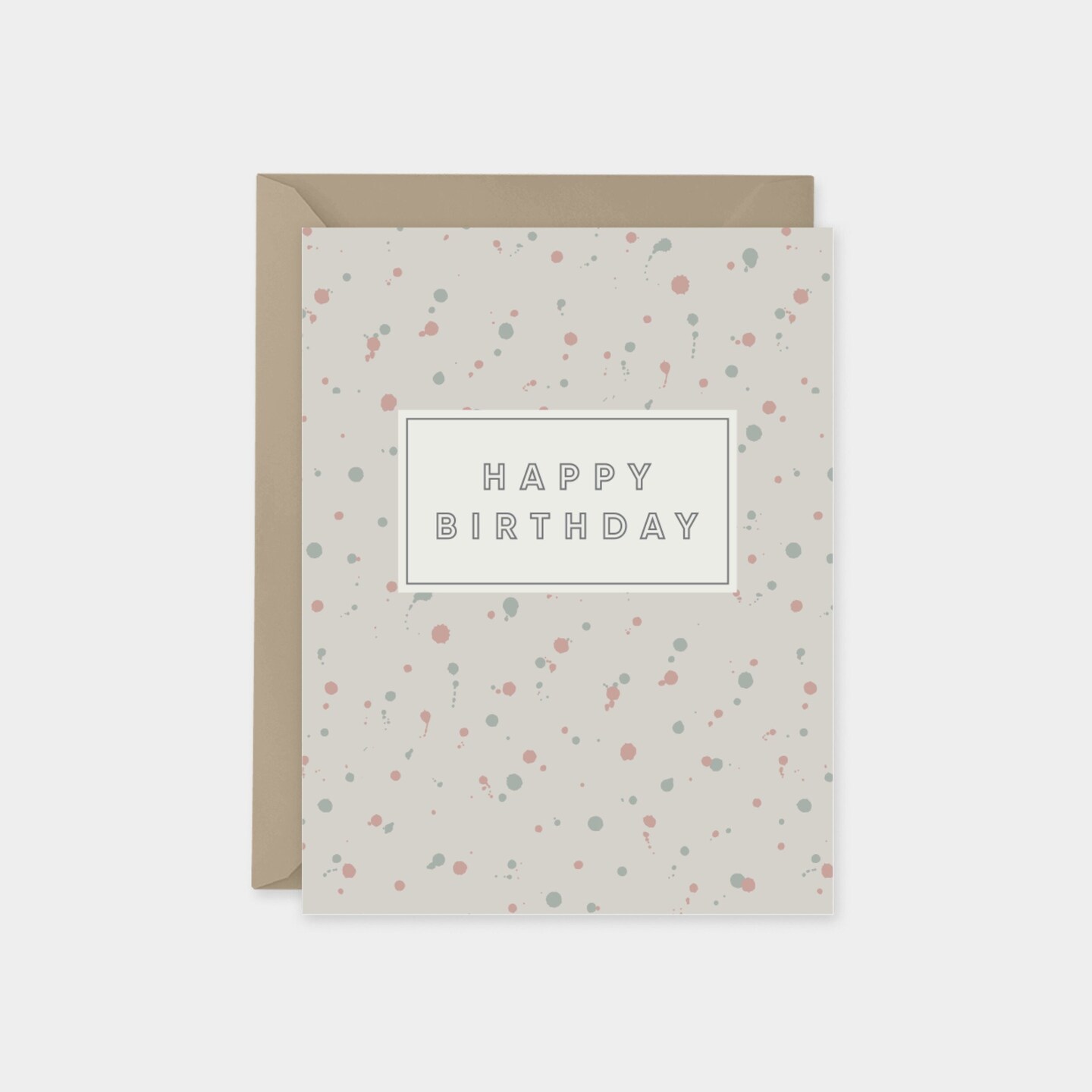 Ink Splot Happy Birthday Cards, Dot Pattern Cards, India Ink Birthday