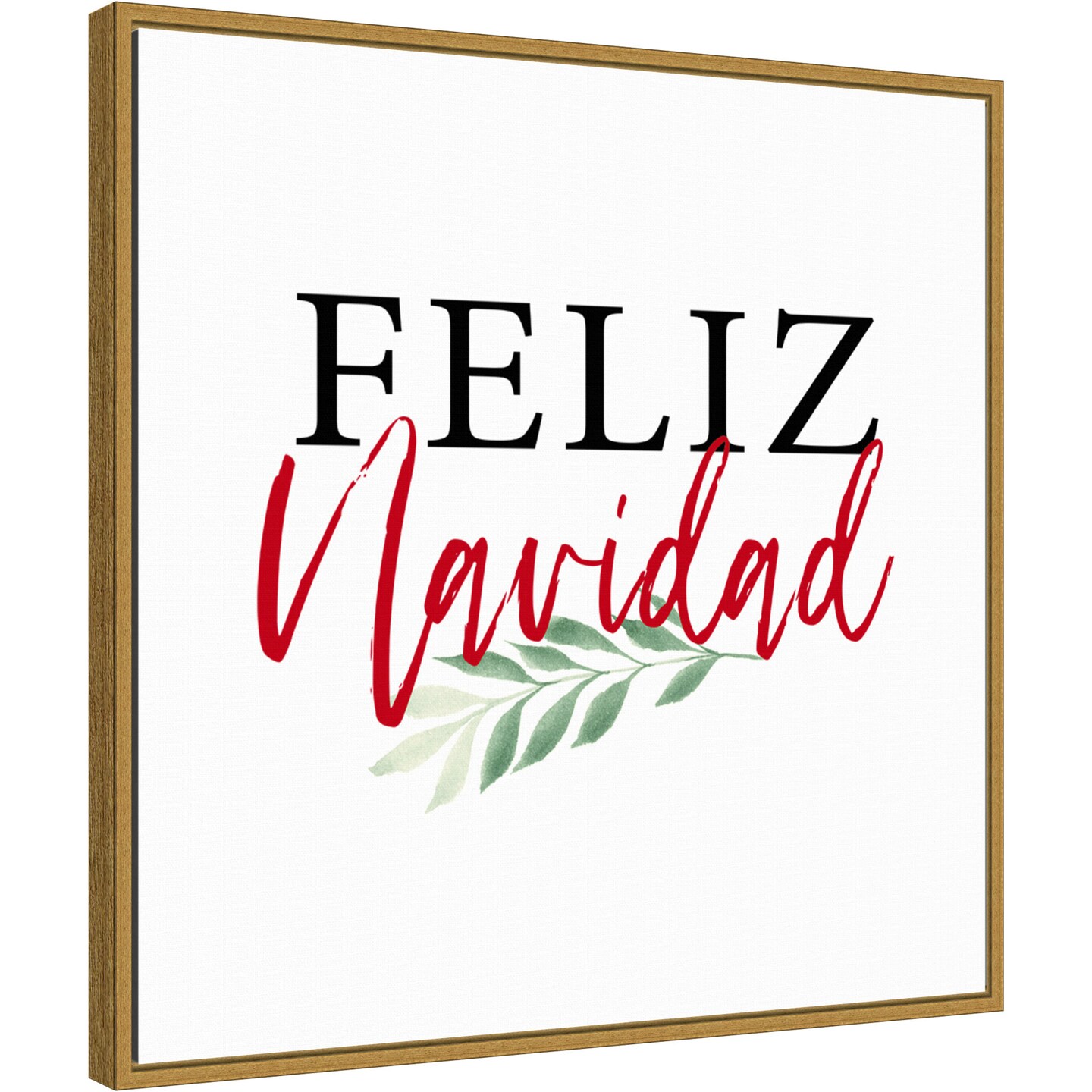 Feliz Navidad Script by Amanti Art Portfolio Canvas Wall Art Print ...