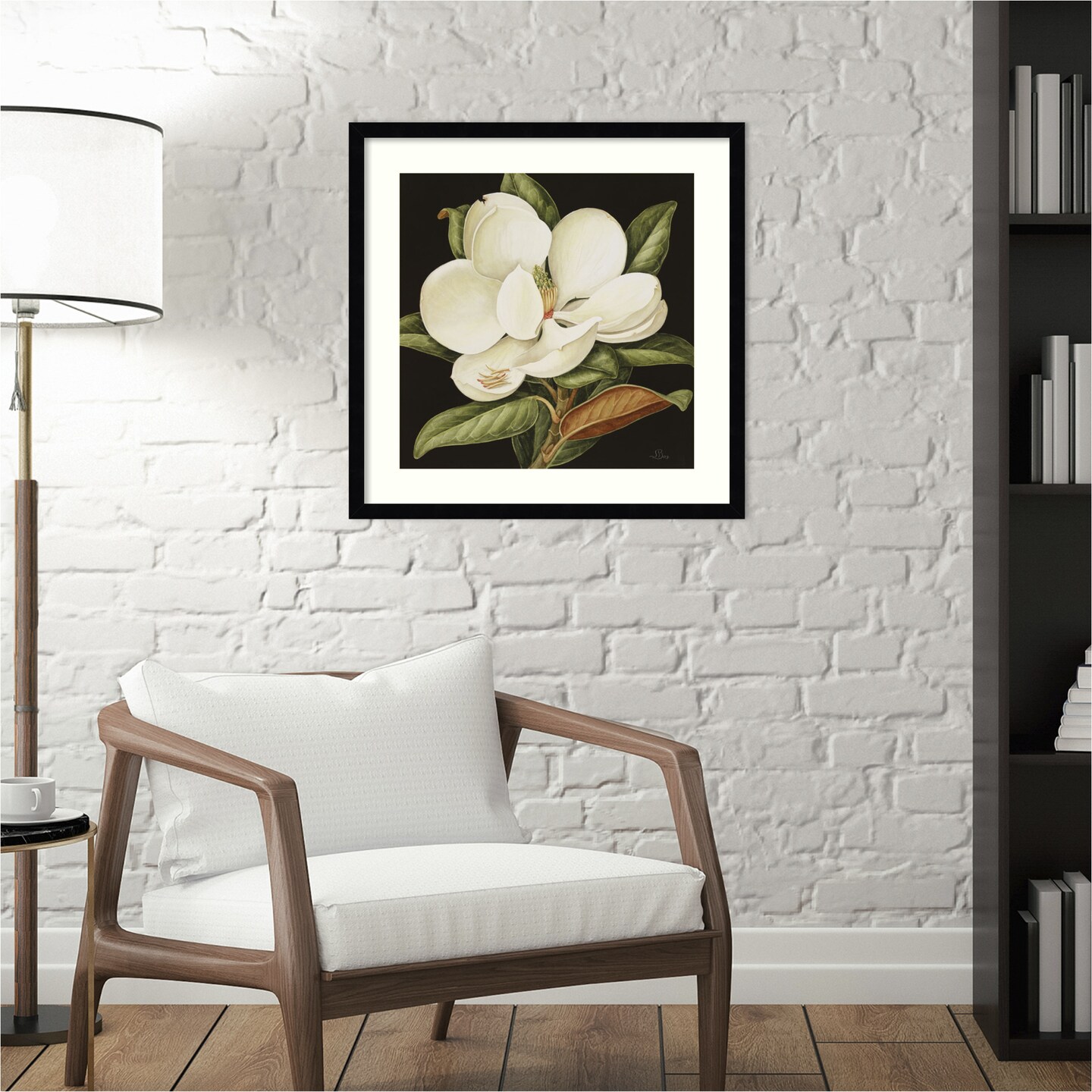 Magnolia Grandiflora 2003 by Jenny Barron Wood Framed Wall Art Print