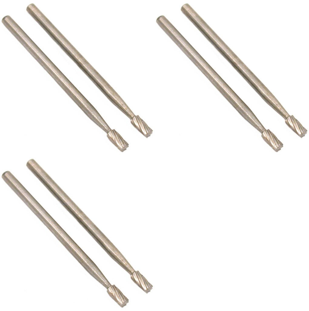 Dynamic 2 Pc. Steel Engraving Cylindrical Burr - 3/32&#x22; Shank : ( Pack Of 2 Sets ): TJ04601