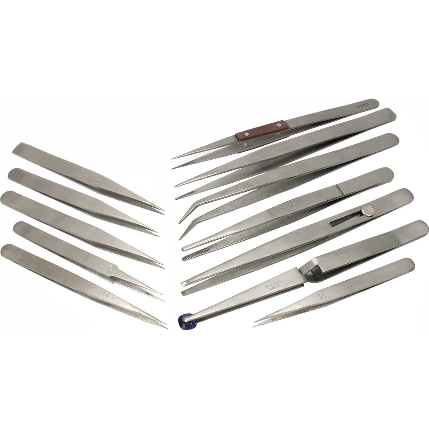 12 Piece Set Specialty Cheap Jewelers Tweezers Tools