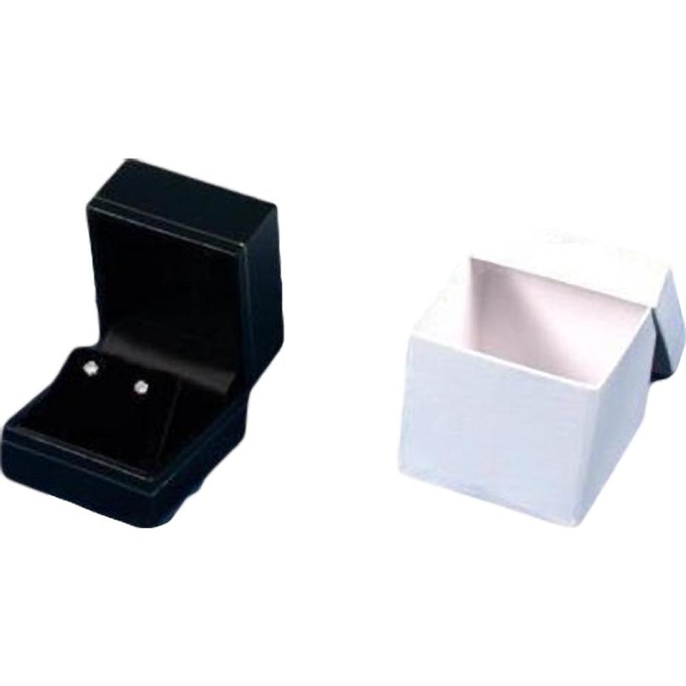 6 Earring Boxes Black Leather Showcase Jewelry Display