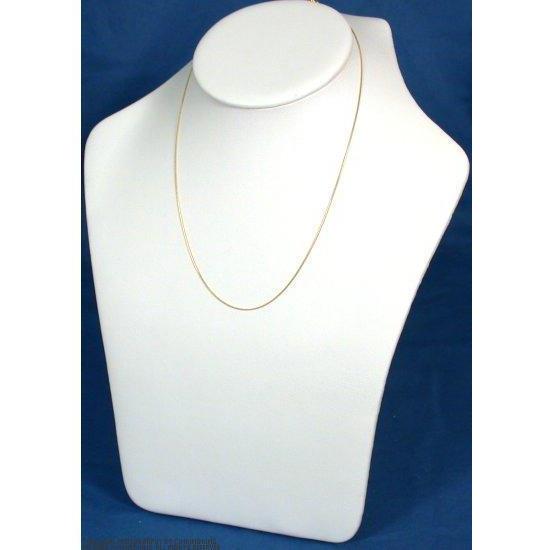 White Leather Bust Chain Necklace Jewelry Display