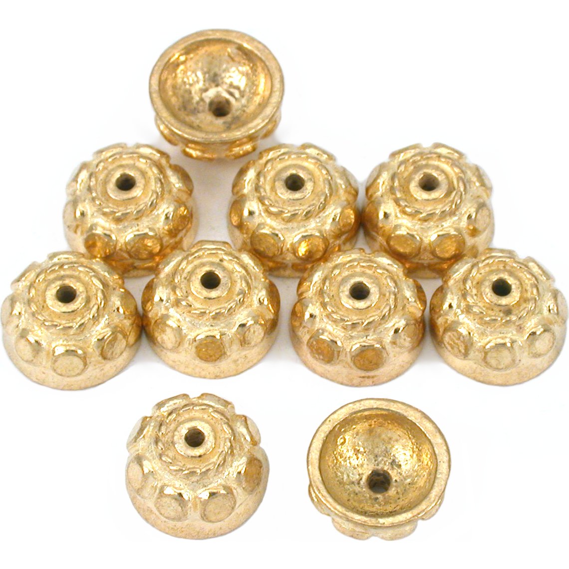 Bali Bead End Caps Gold Plated Beads 9.5mm Approx 10 Michaels