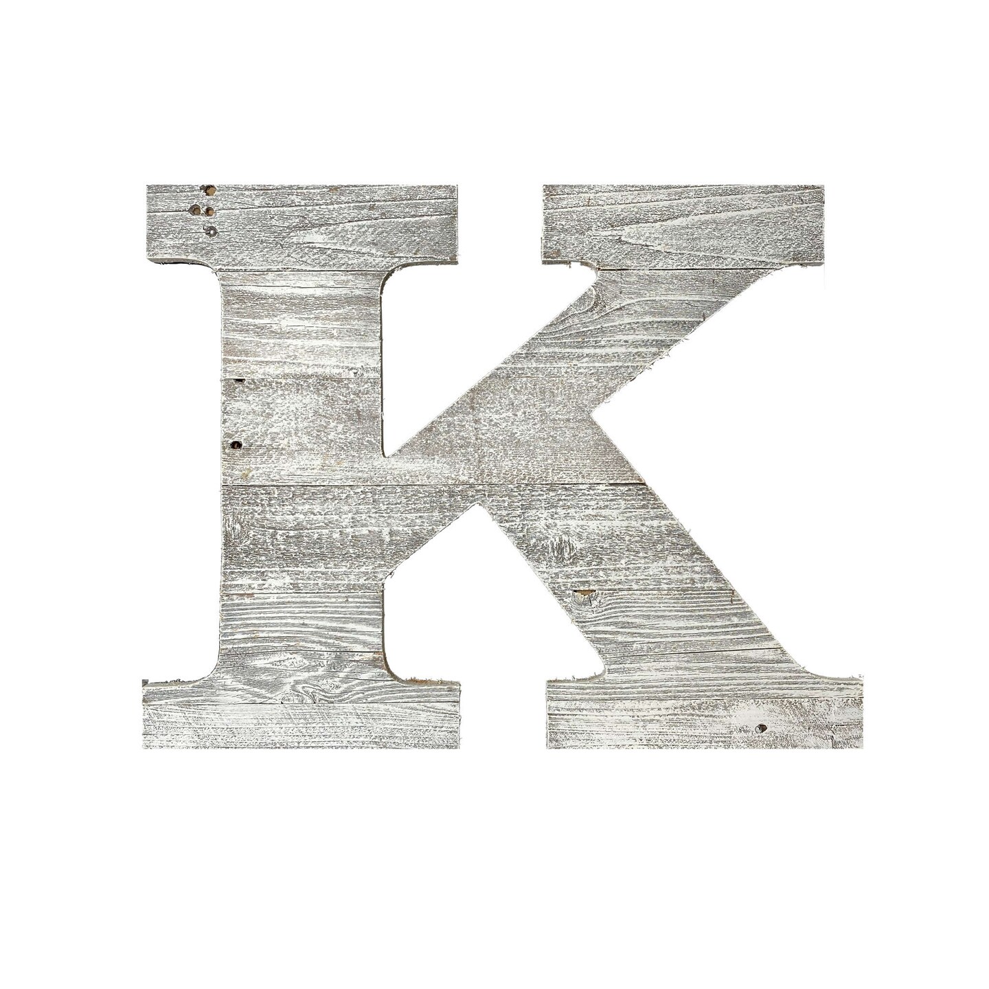 Rustic Farmhouse Large 16" White Decorative Monogram Wood Letter
