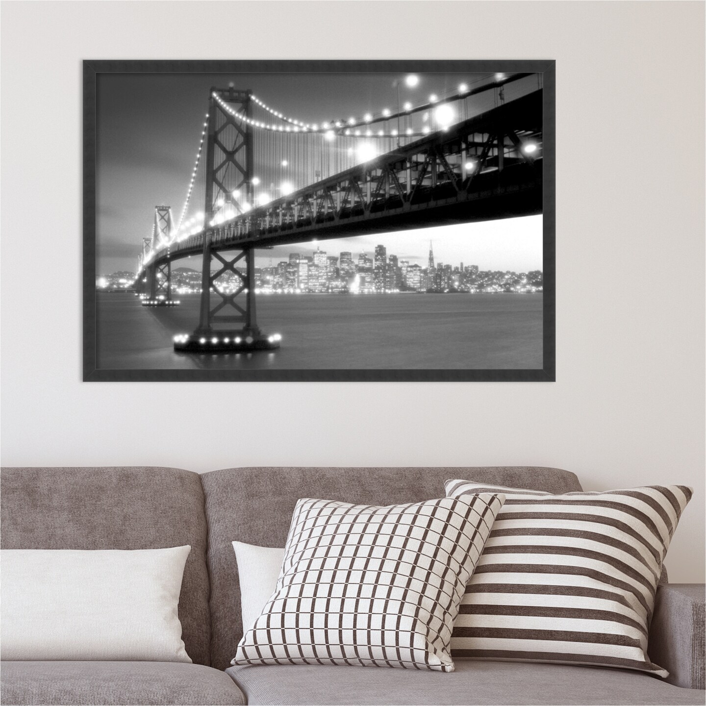 Amanti Art San Francisco Framed Wall Art Print (37 in. W x 25 in. H ...