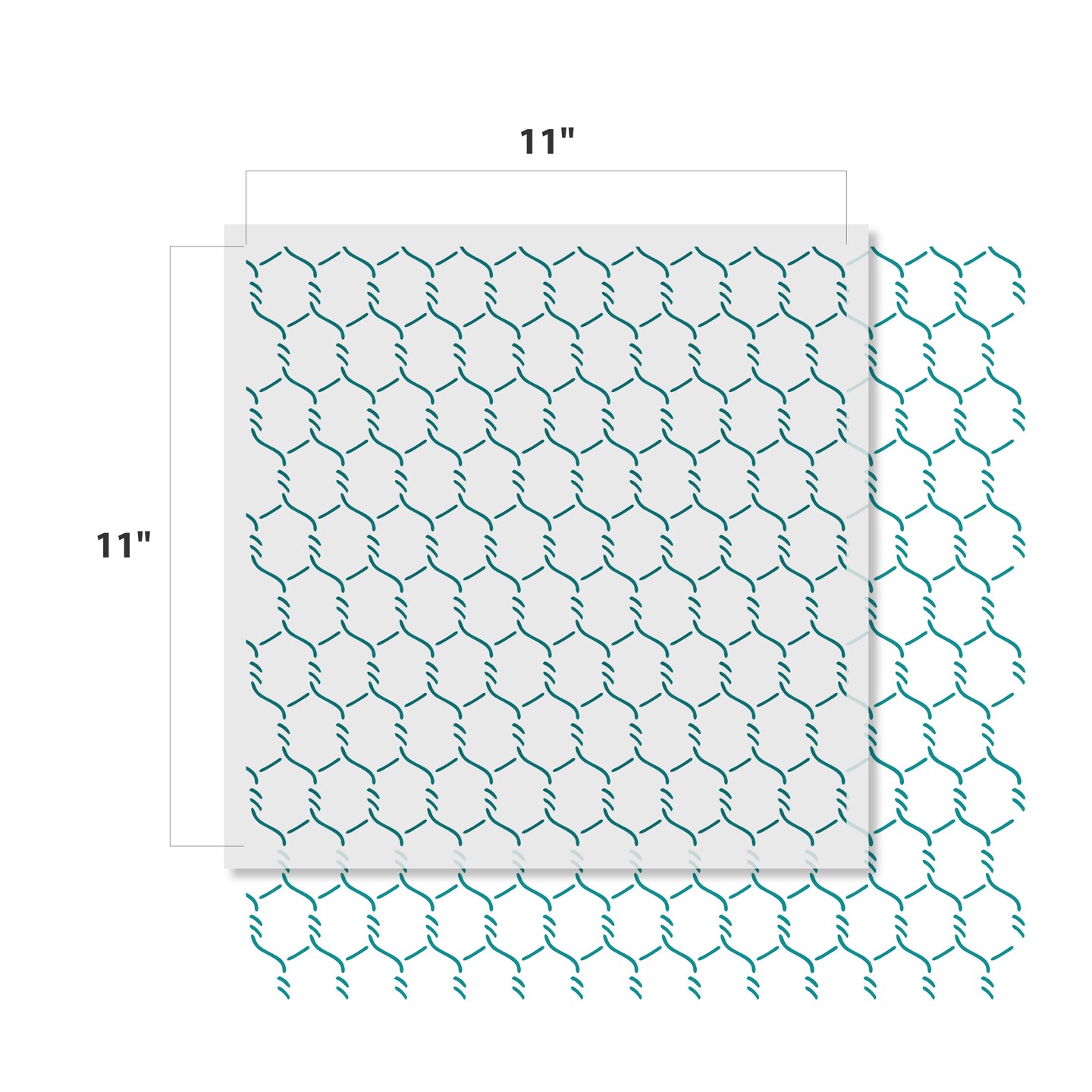 Chicken Wire All Over Embossing 12 x 12 Stencil | FS120 by Designer Stencils | Pattern Stencils |