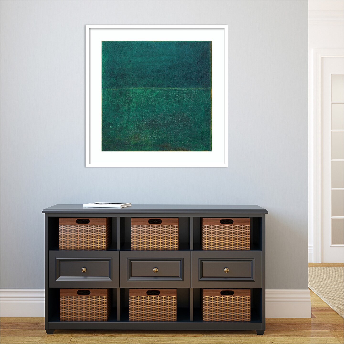 Green Zen I by Jodi Fuchs Wood Framed Wall Art Print