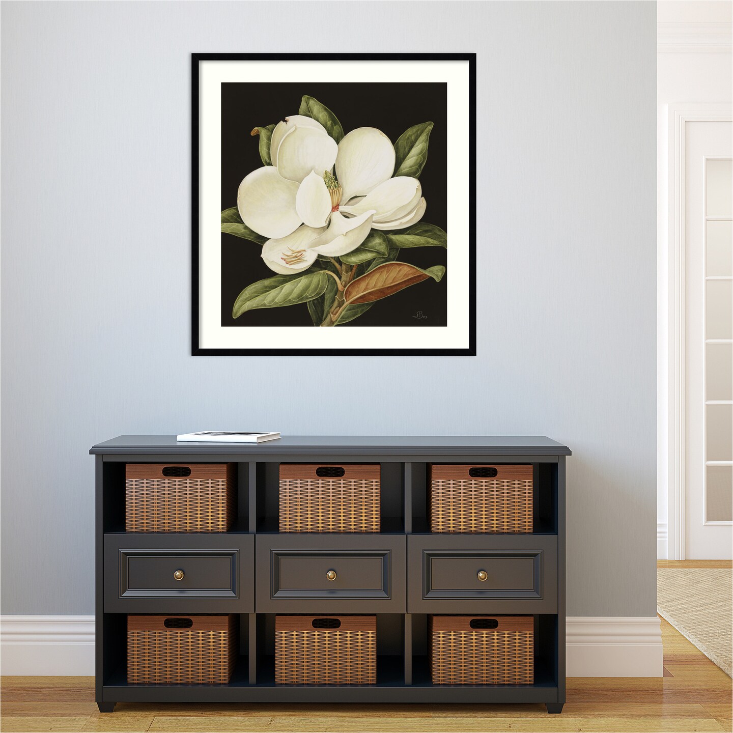 Magnolia Grandiflora 2003 by Jenny Barron Wood Framed Wall Art Print