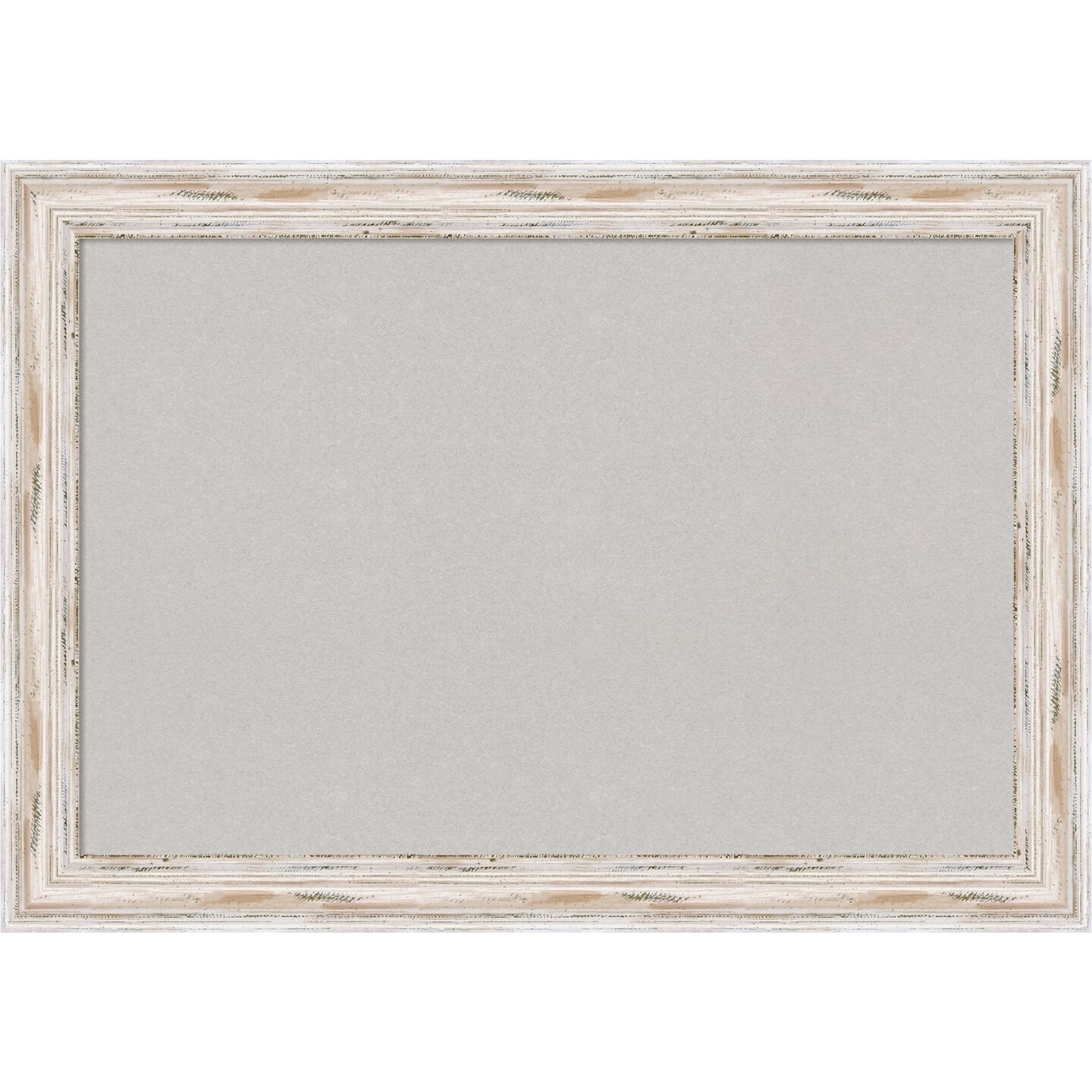 Cork Board, Alexandria White Wash Wood Frame - Bulletin Board ...