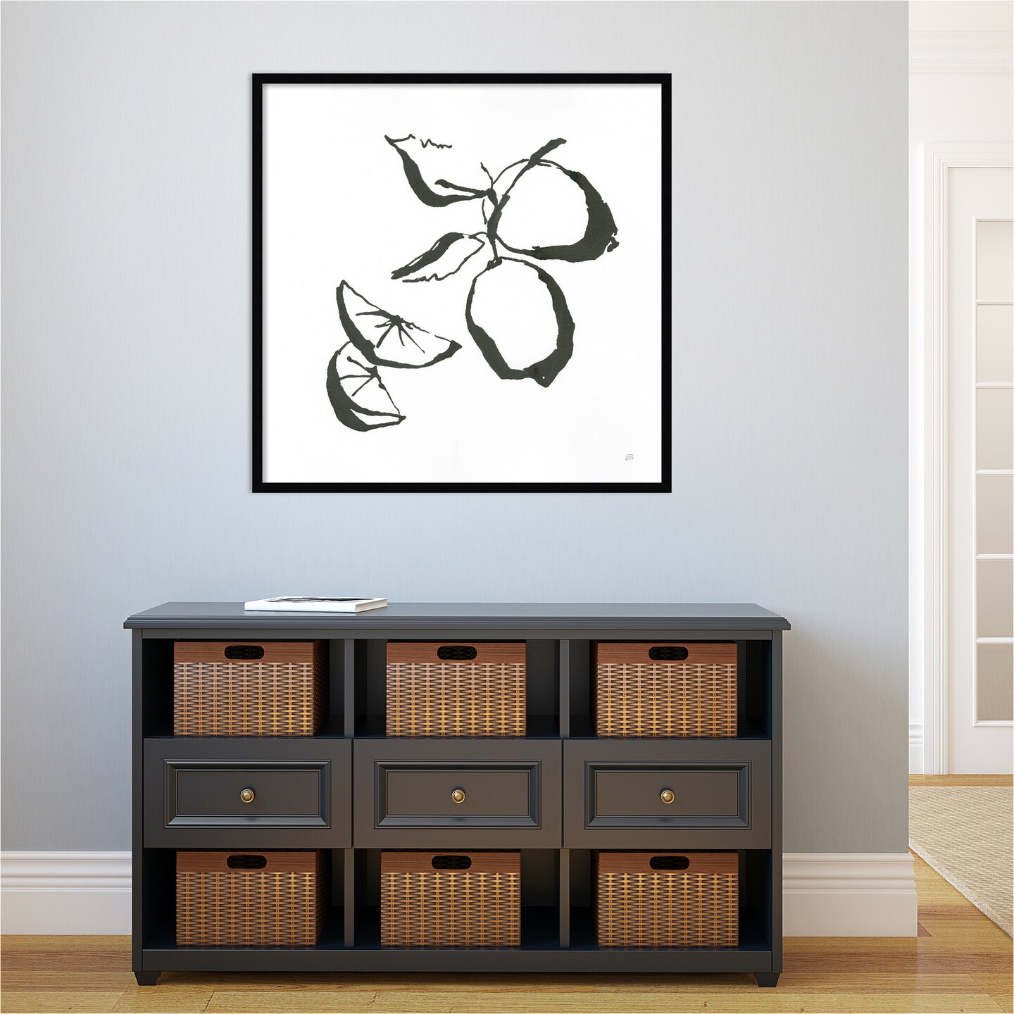 Limes BW by Chris Paschke Wood Framed Wall Art Print