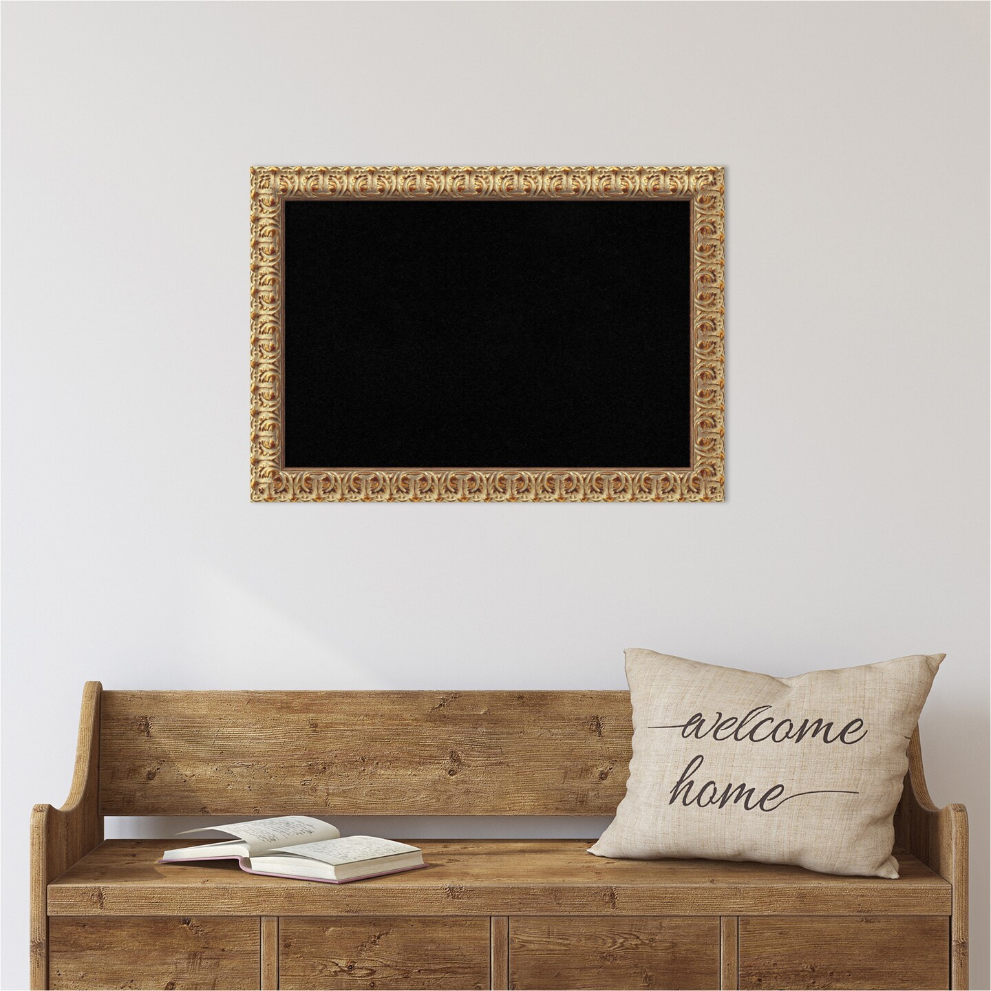 Cork Board, Florentine Gold Wood Frame - Bulletin Board, Organization Board, Pin Board