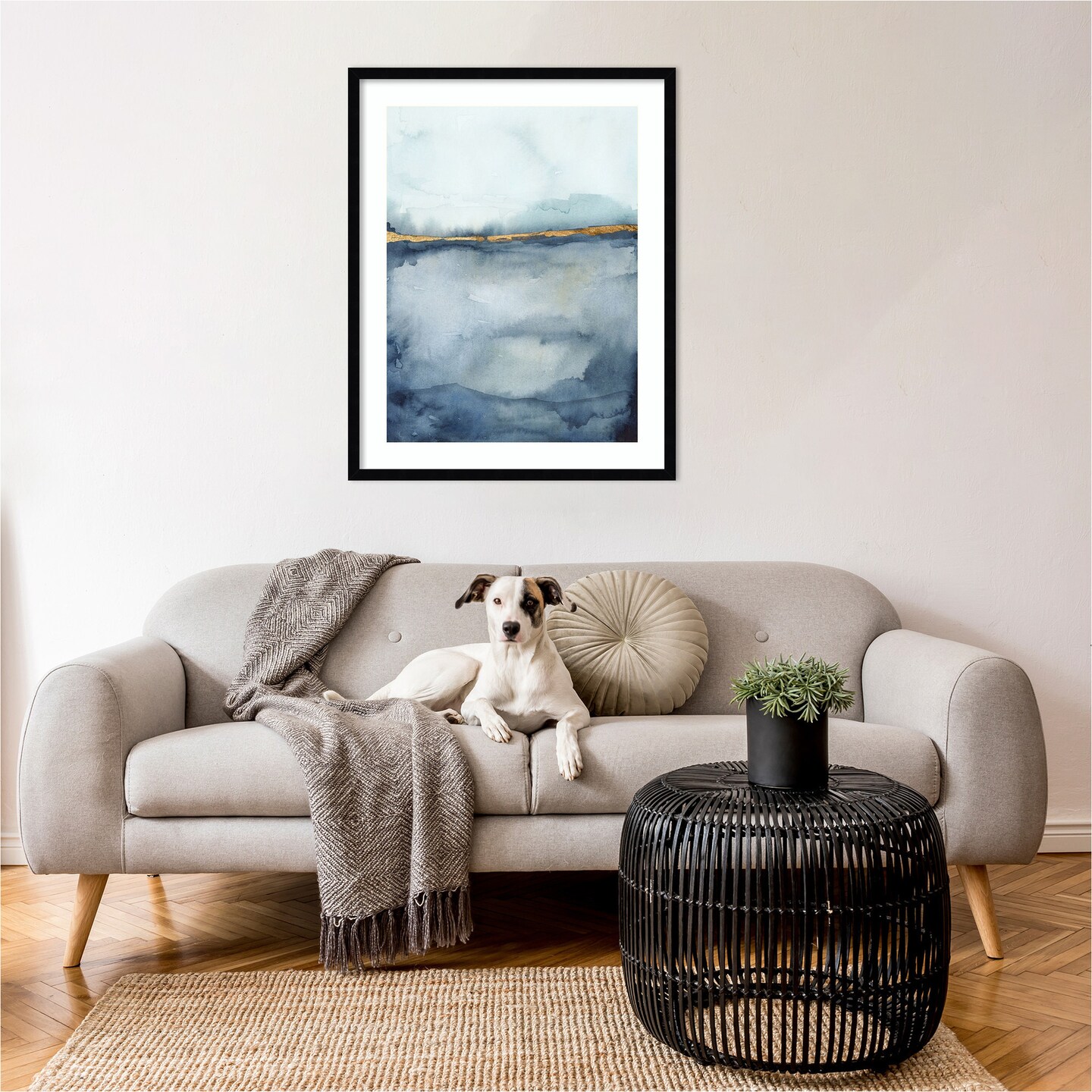 Coastal Horizon II by Victoria Borges Wood Framed Wall Art Print