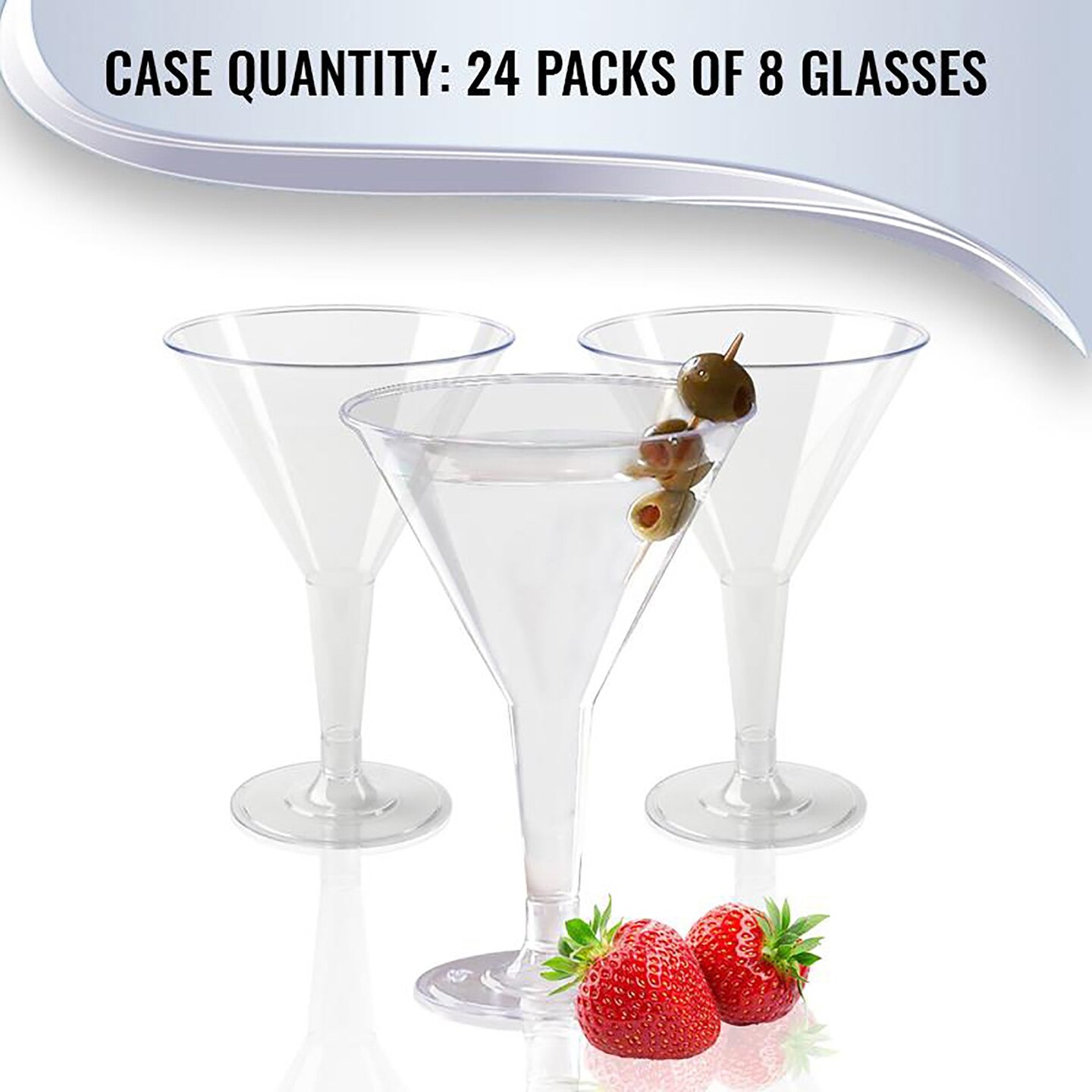 Large Martini BPA-Free Plastic Glasses - 2 Ct.