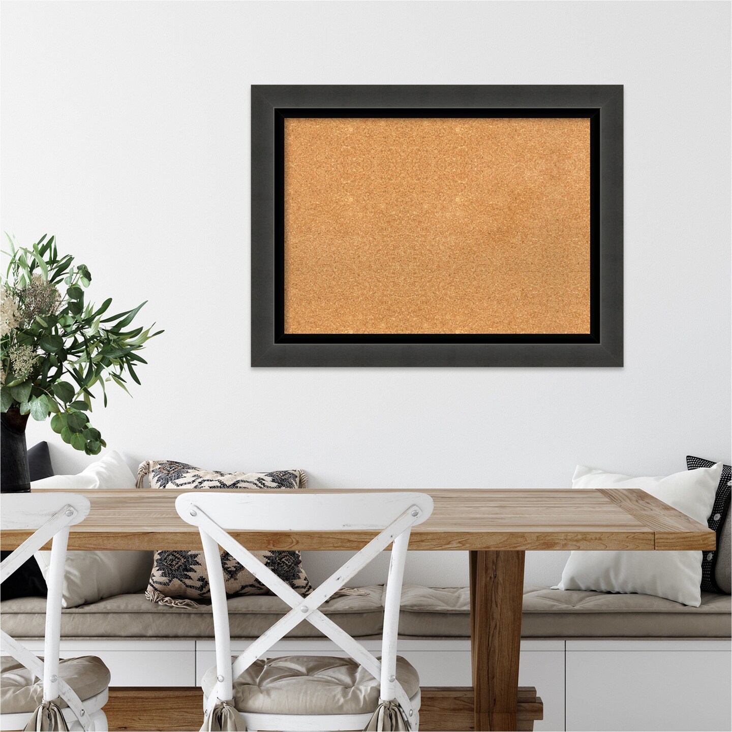 Cork Board, Tuxedo Black Frame Bulletin Board, Organization Board