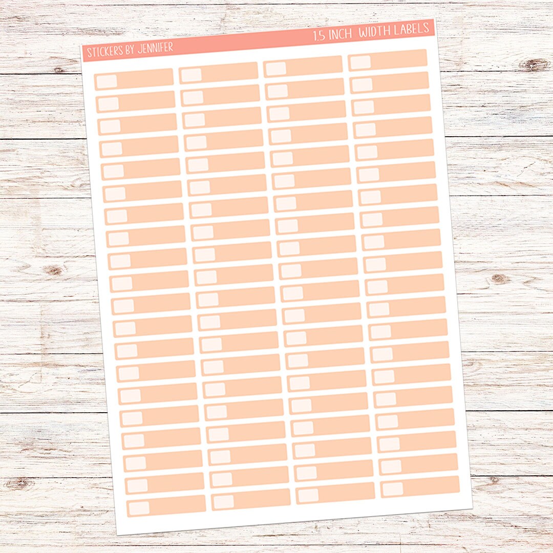 1.5 inch width Planner Sticker Labels (Qauntity-1 sheet) 078