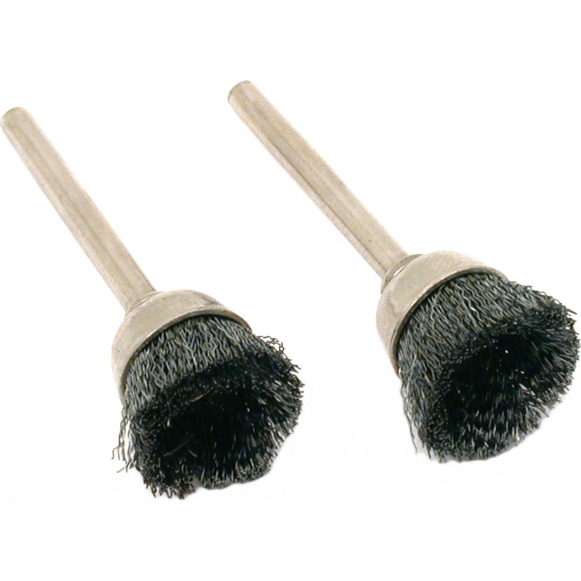 2 Steel Wire Cup Brushes Gunsmith Polish Rotary Tools