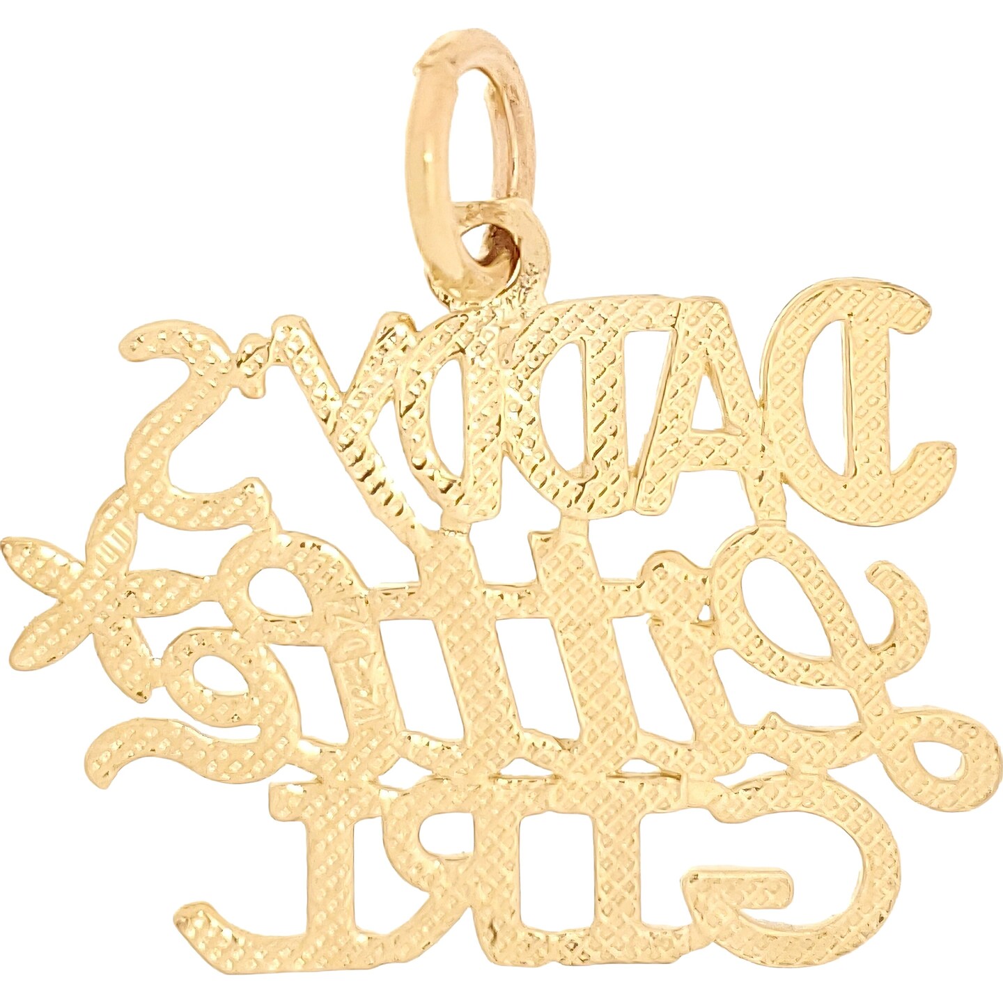 14K Gold Daddys Little Girl Charm 14.5mm