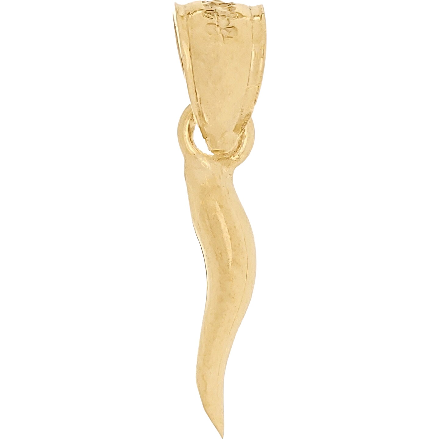 Italian Horn Charm 14k Gold 13mm