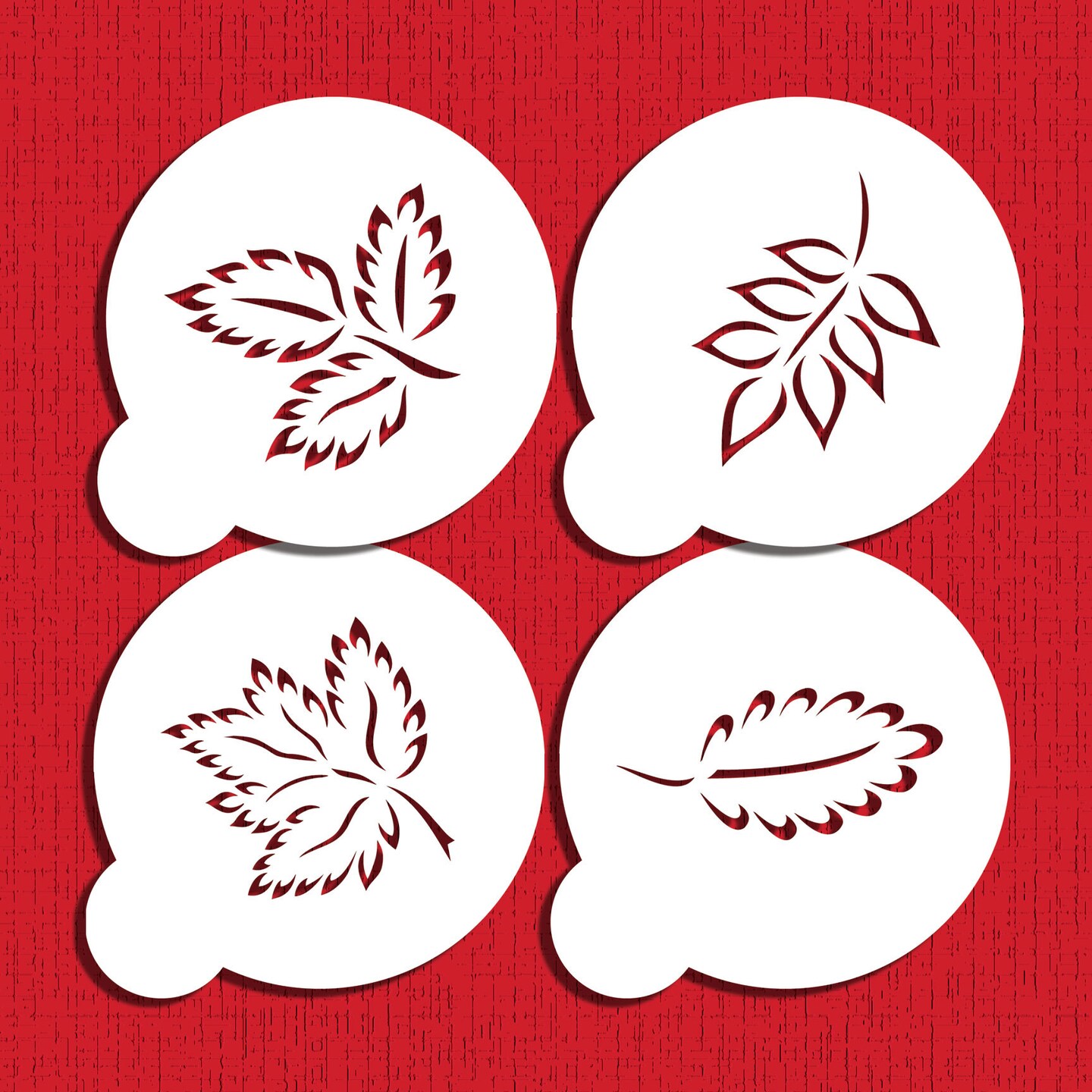 Brush Stroke Leaves Stencil Set C1013 by Designer Stencils Cookie