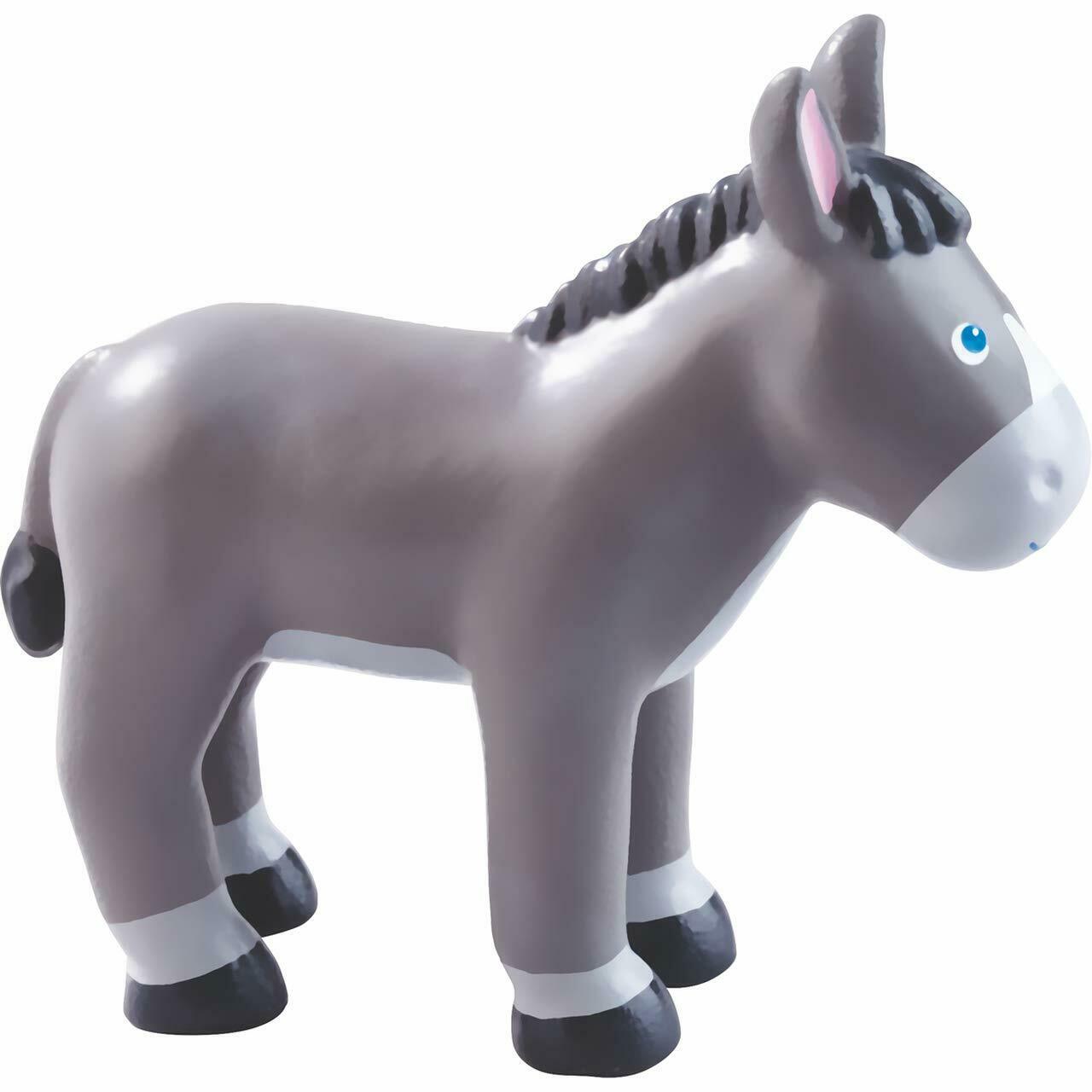 HABA Little Friends Donkey - 3.75&#x22; Farm Animal Toy Figure