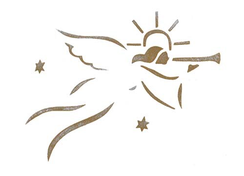 Angel Wall Stencil | 1796 by Designer Stencils | Reusable Plastic Paint Stencil for Home Makeover |