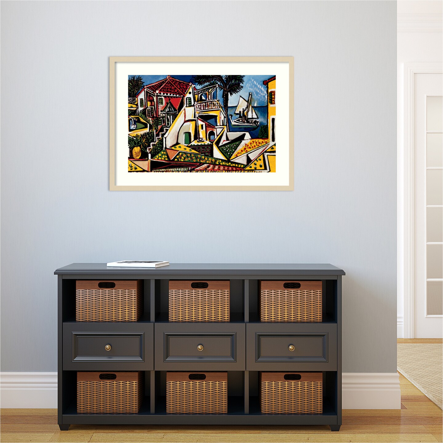 Paysage Mediterraneen by Pablo Picasso Wood Framed Wall Art Print