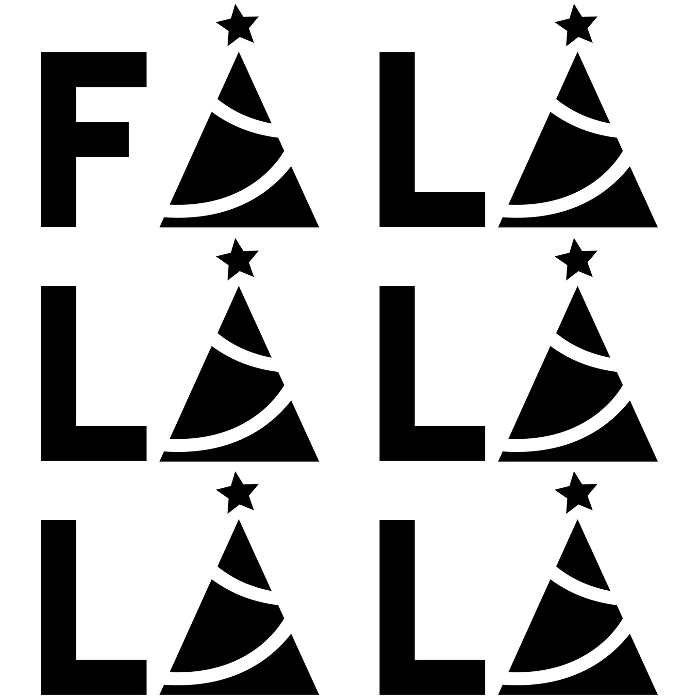 FA LA LA Embossing 12 x 12 Stencil | FS085 by Designer Stencils | Word &#x26; Phrase Stencils | Reusable Stencils for Painting on Wood, Wall, Tile, Canvas, Paper, Fabric, Furniture, Floor | Reusable Stencil for Home Makeover | Easy to Use &#x26; Clean