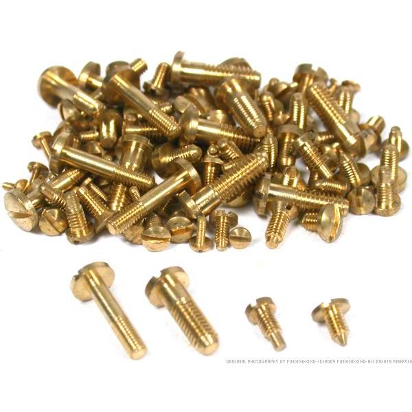 100 Clock Bell Case Screws Brass Clockmaker Tool Parts
