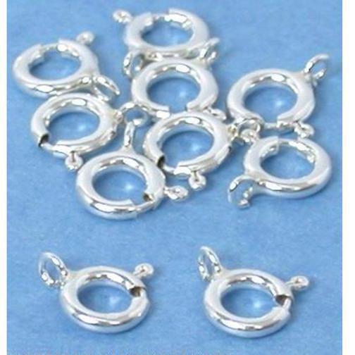 10 Sterling Silver Spring Ring Clasps Chain Necklace Findings