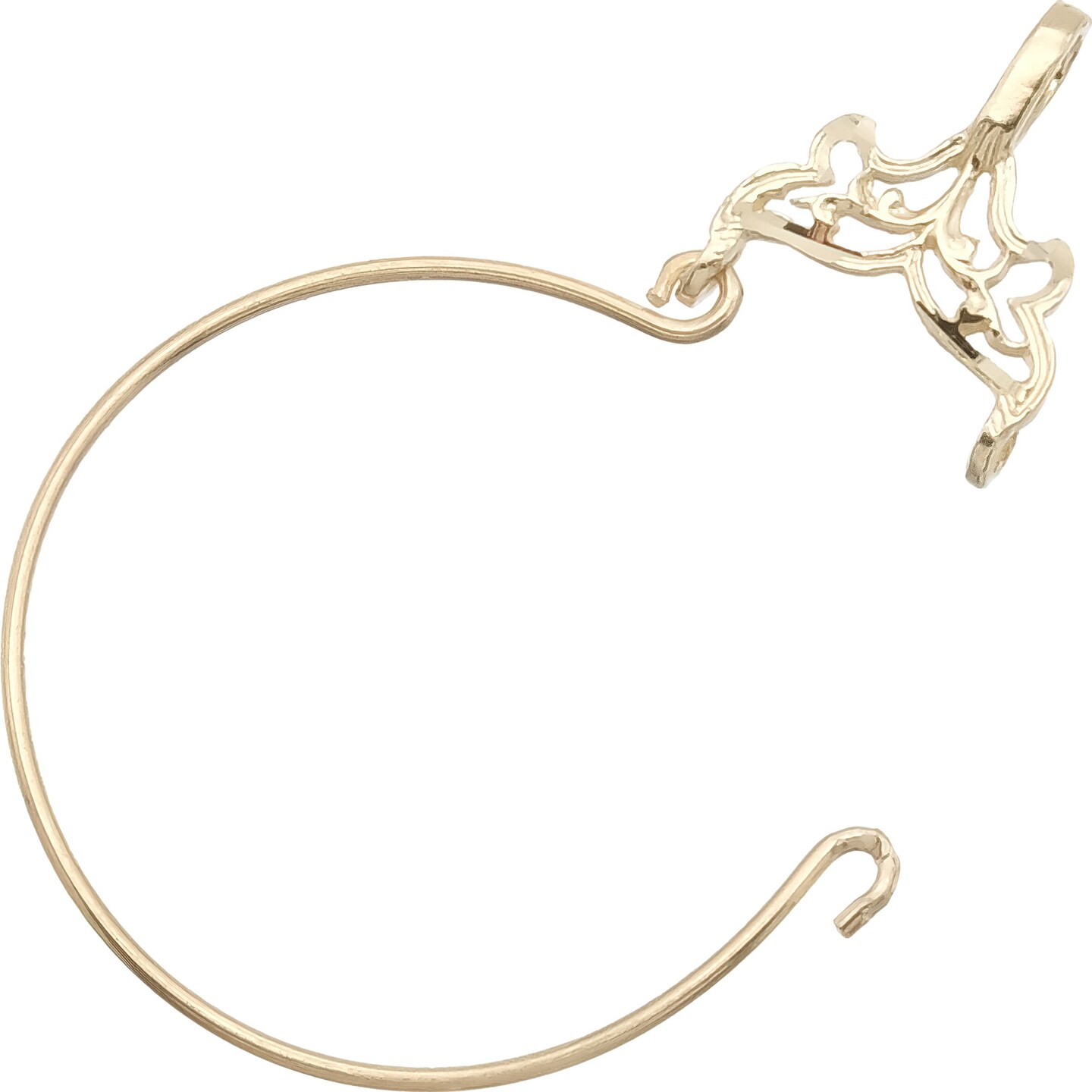 14K Yellow Gold Charm Holder 28mm