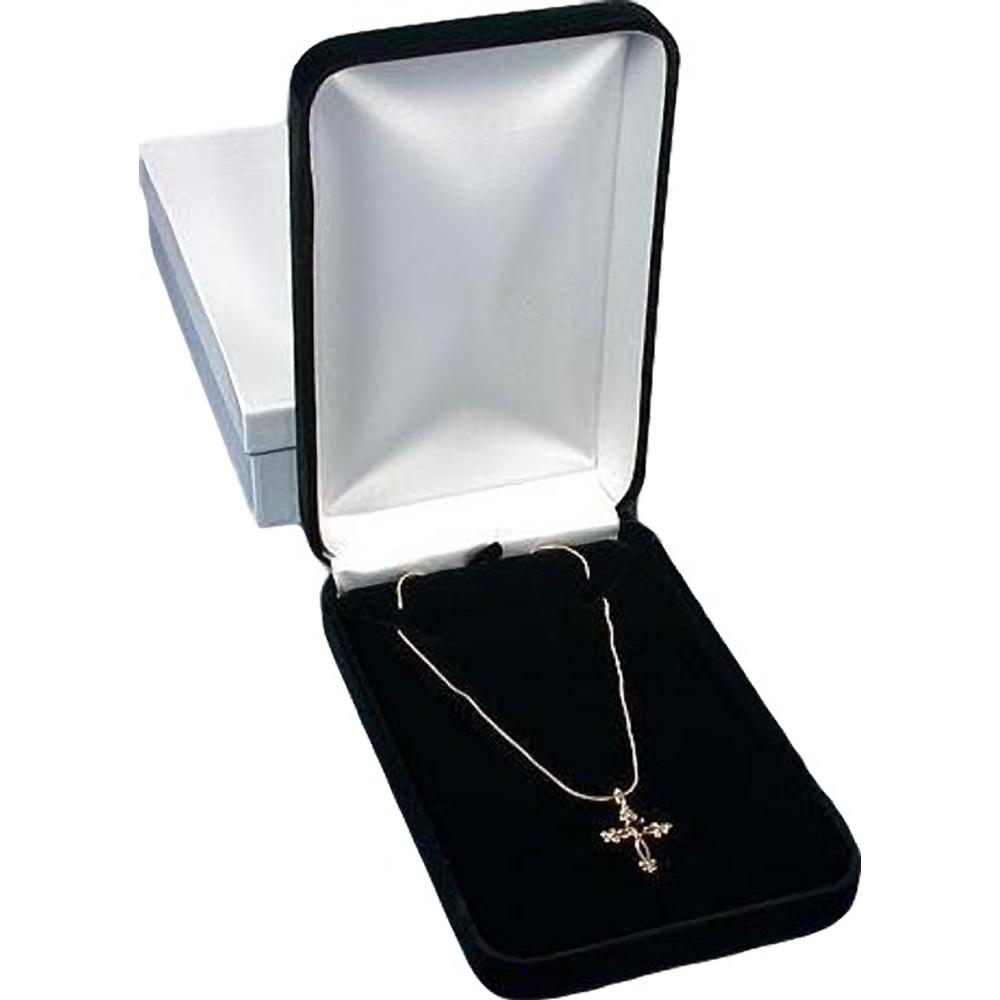 Black Velvet Necklace Chain Jewelry Gift Box Showcase Displays Kit 36 Pcs