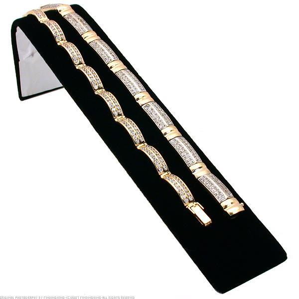 Black Flocked Necklace Earring Jewelry Displays 9Pc Set