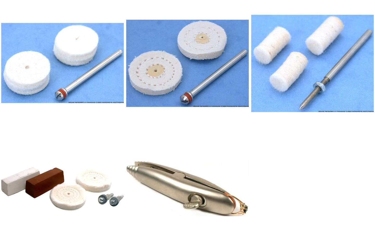 16 Piece Jewelers Polishing Set Wheels, Buffs, Rouge & Kirkland Ring Vice Clamp Michaels