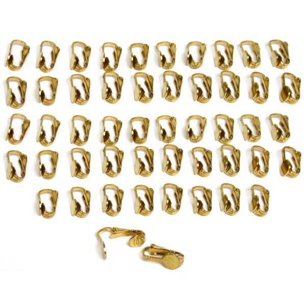 50 Yellow Gold Plated Earring Clip Back Parts Michaels