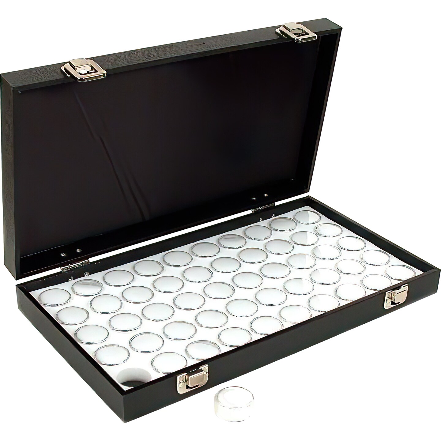 50 Gem Jars White Display Tray Gemstone Travel Case Michaels