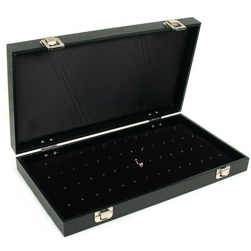 Body Jewelry Display Black Velvet Pad & Travel Case Box